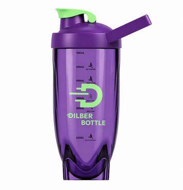 Фиолетовый тритановый шейкер Diller Bottle 700 мл с шариком для эффективного смешивания напитков 0-412 фото