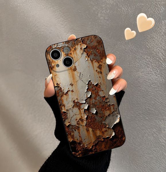Чехол для iPhone 14 Pro Max &laquo;RUST STYLE&raquo; &mdash; Противоударный бампер с реалистичным принтом ржавчины 0-436 фото