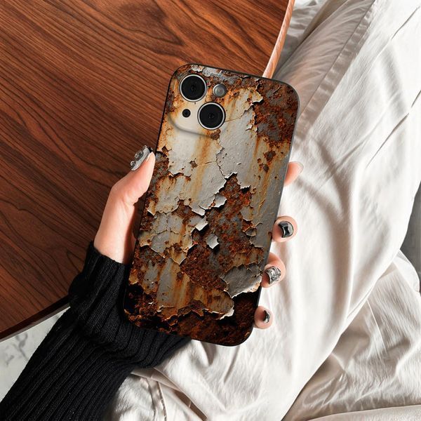Чехол для iPhone 14 Pro Max &laquo;RUST STYLE&raquo; &mdash; Противоударный бампер с реалистичным принтом ржавчины 0-436 фото